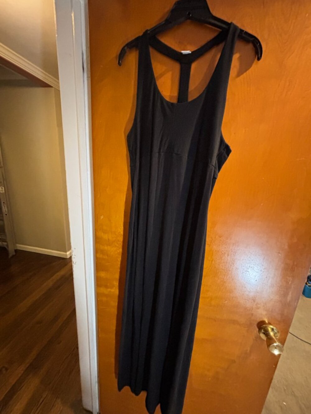 Old Navy Women T strap Black tank dress SZ: L